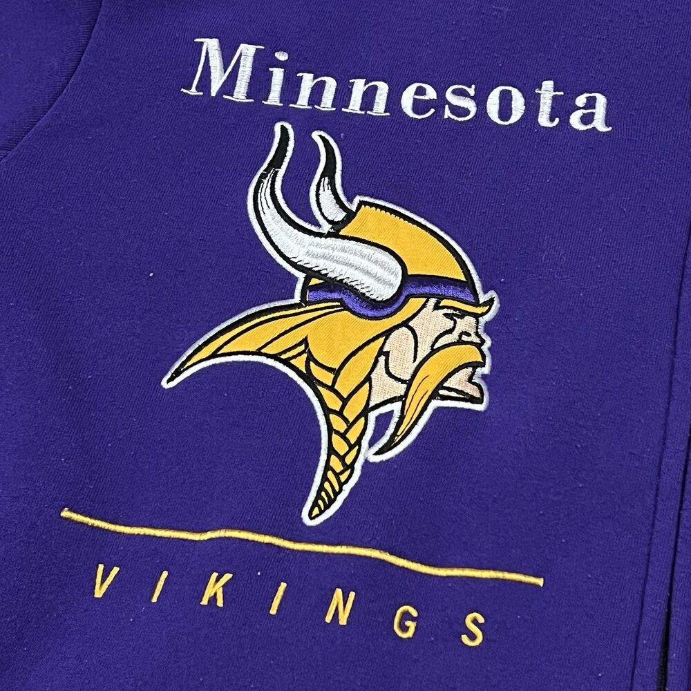 Vintage Minnesota Vikings Reversible Hooded Jacket 2XL Purple/Gray GIII NFL Logo - Picture 12 of 16